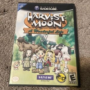 Nintendo GameCube Harvest Moon A Wonderful Life Authentic Case, Disc and Book